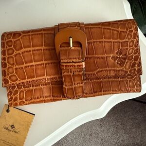 Patricia Nash Tan Croc-Embossed Wallet